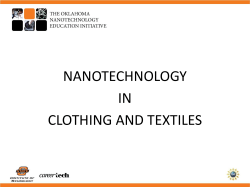 NANOTECHNOLOGY IN CLOTHING AND TEXTILES