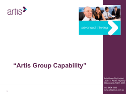 “Artis Group Capability”