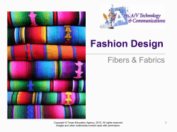 Fashion Design Fibers &amp; Fabrics