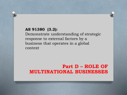 AS 91380  (3.2): Demonstrate understanding of strategic