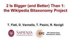 2 Is Bigger (and Better) Than 1: the Wikipedia Bitaxonomy Project