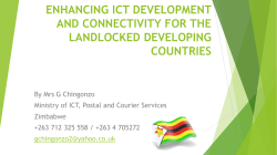 ENHANCING ICT DEVELOPMENT AND CONNECTIVITY FOR THE LANDLOCKED DEVELOPING COUNTRIES