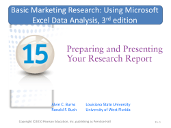 Basic Marketing Research: Using Microsoft Excel Data Analysis, 3 edition rd