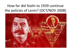 How far did Stalin to 1939 continue