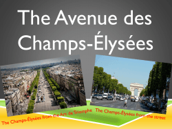 The Avenue des Champs-Élysées