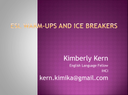 Kimberly Kern  English Language Fellow IHCI