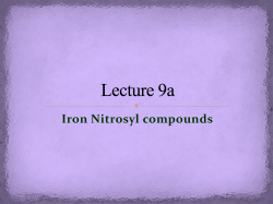 Iron Nitrosyl compounds