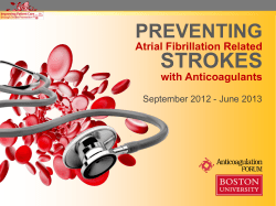 STROKES PREVENTING Atrial Fibrillation Related with Anticoagulants