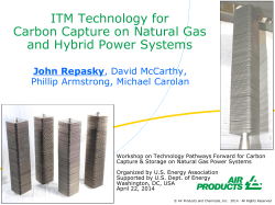 ITM Technology for Carbon Capture on Natural Gas and Hybrid Power Systems