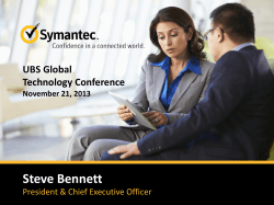 Steve Bennett UBS Global Technology Conference President &amp; Chief Executive Officer