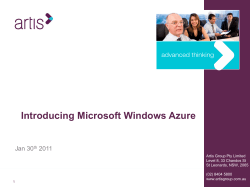 Introducing Microsoft Windows Azure Jan 30 2011 th