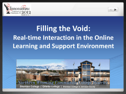 Filling the Void: Real-time Interaction in the Online Learning and Support Environment