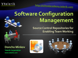 Software Configuration Management Source Control Repositories for Enabling Team Working