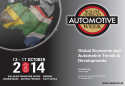 Global Economic and Automotive Trends &amp; Developments Presented by: