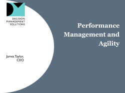 Performance Management and Agility James Taylor,