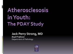 Jack Perry Strong, MD Boyd Professor Department of Pathology