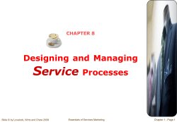 S ervice Designing and Managing Processes