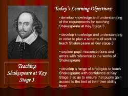 Today’s Learning Objectives: