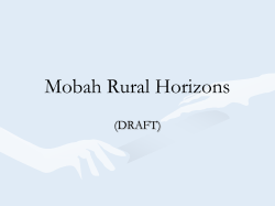 Mobah Rural Horizons (DRAFT)