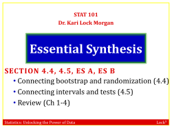 Essential Synthesis SECTION 4.4, 4.5, ES A, ES B •