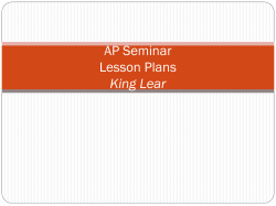 AP Seminar Lesson Plans King Lear
