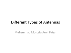 Different Types of Antennas Muhammad Mostafa Amir Faisal