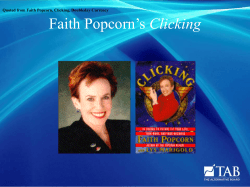 Clicking Quoted from Faith Popcorn, Clicking, Doubleday Currency