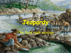 Jeopardy The Gold rush version