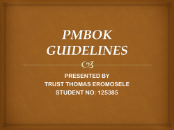 PRESENTED BY TRUST THOMAS EROMOSELE STUDENT NO: 125385
