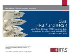 Quiz: IFRS 7 and IFRS 4