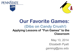 Our Favorite Games: (Dibs on Candy Crush!) Classroom