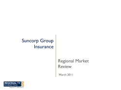 Suncorp Group Insurance Regional Market Review