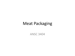 Meat Packaging ANSC 3404