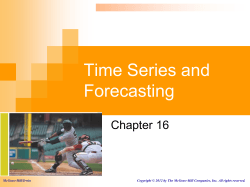 Time Series and Forecasting Chapter 16 McGraw-Hill/Irwin