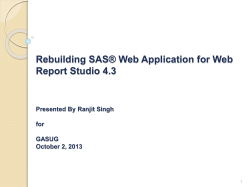 Rebuilding SAS® Web Application for Web Report Studio 4.3 for