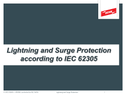 Lightning and Surge Protection according to IEC 62305 1