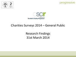 Charities Surveys 2014 – General Public Research Findings 31st March 2014