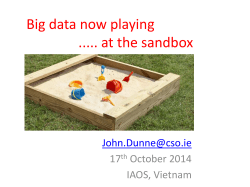 Big data now playing ..... at the sandbox  17