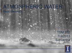 ATMOSPHERIC WATER TSM 352 7/3/2013 Sid verma