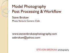 Model Photography Post Processing &amp; Workflow Steve Brokaw www.stevenbrokawphotography.com
