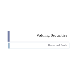 Valuing Securities Stocks and Bonds