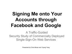 Signing Me onto Your Accounts through Facebook and Google A Traffic-Guided