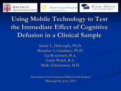 Using Mobile Technology to Test the Immediate Effect of Cognitive