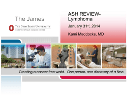 ASH REVIEW- Lymphoma January 31 , 2014