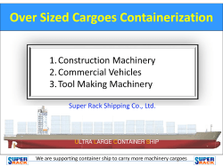 Over Sized Cargoes Containerization Super Rack Shipping Co., Ltd. U