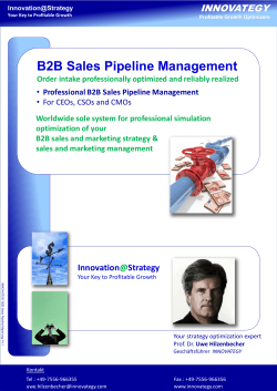 B2B Sales Pipeline Management INNOVATEGY