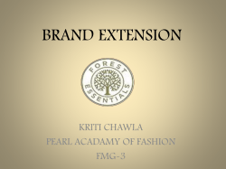BRAND EXTENSION KRITI CHAWLA PEARL ACADAMY OF FASHION FMG-3
