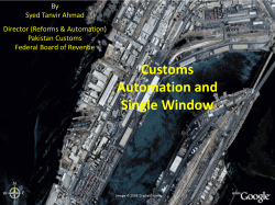 Customs Automation and Single Window By