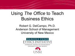 Using to Teach Business Ethics The Office