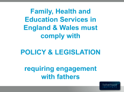 Family, Health and Education Services in England &amp; Wales must comply with